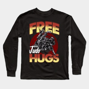 Funny Free Judo Hugs MMA Pun Long Sleeve T-Shirt